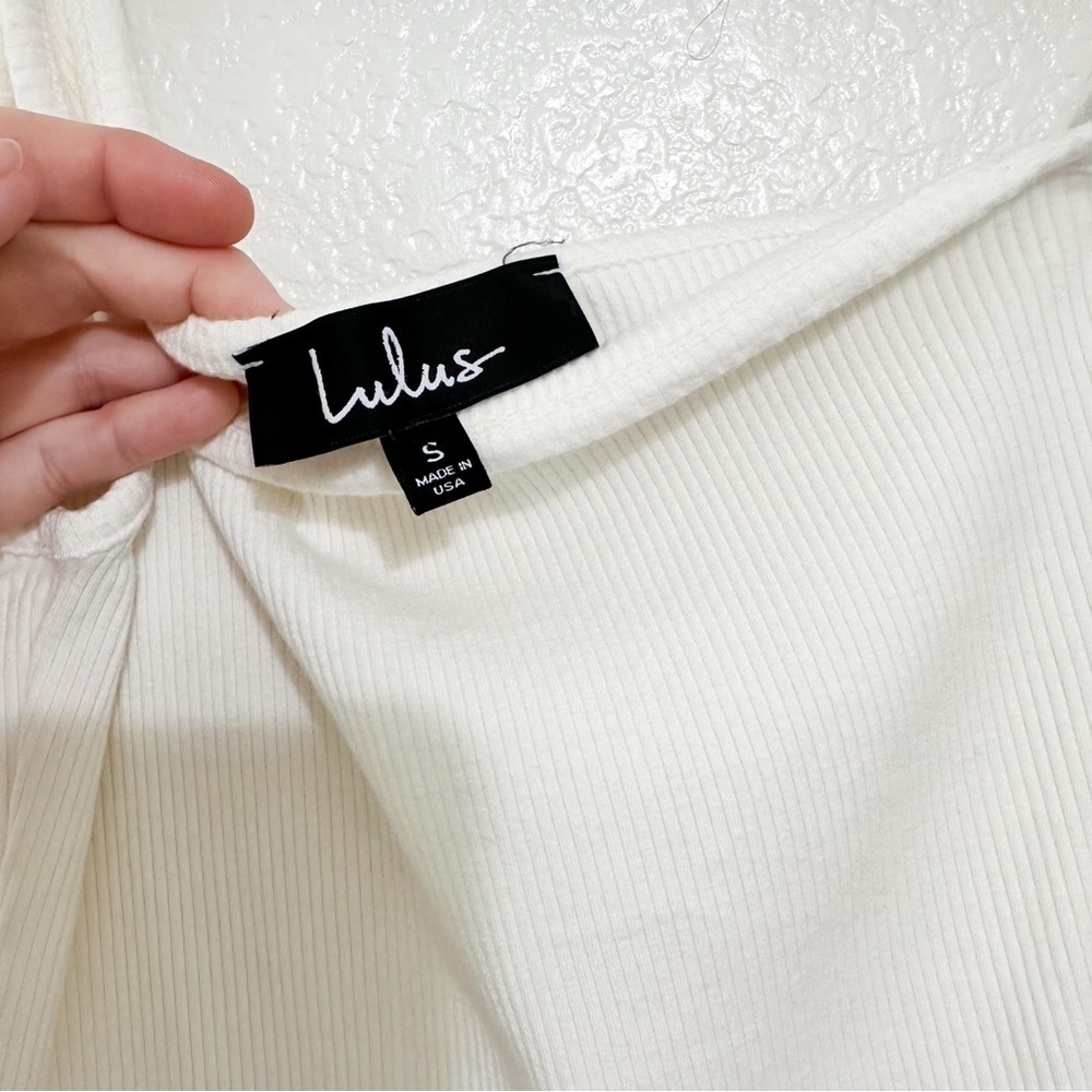 Lulus Too Legit White Ribbed One-Shoulder Bodysuit S - Picture 4 of 8